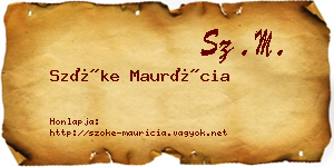 Szőke Maurícia névjegykártya